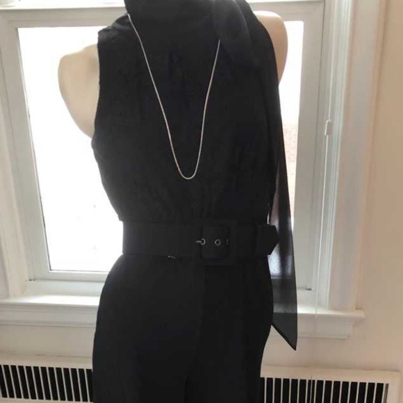 HOLIDAY READY LACE BODICE JERSEY JUMPSUIT by WHBM - Picture 4 of 6